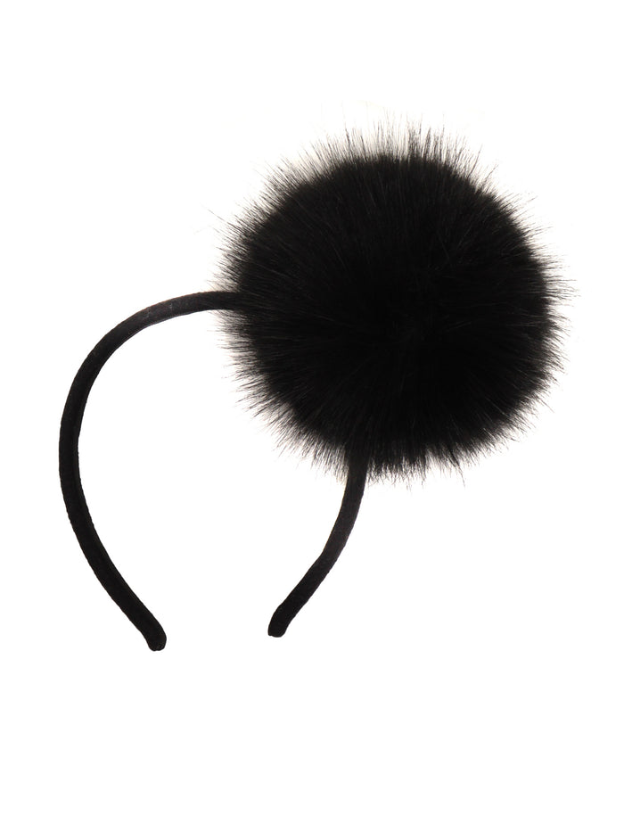 Maxi Pom Pon Headband Black