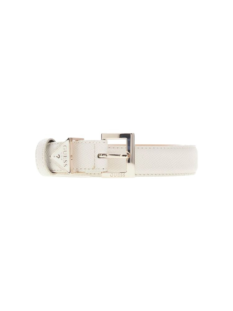 Guess Belt Off White-Beige White/beige Polyester Accessories /