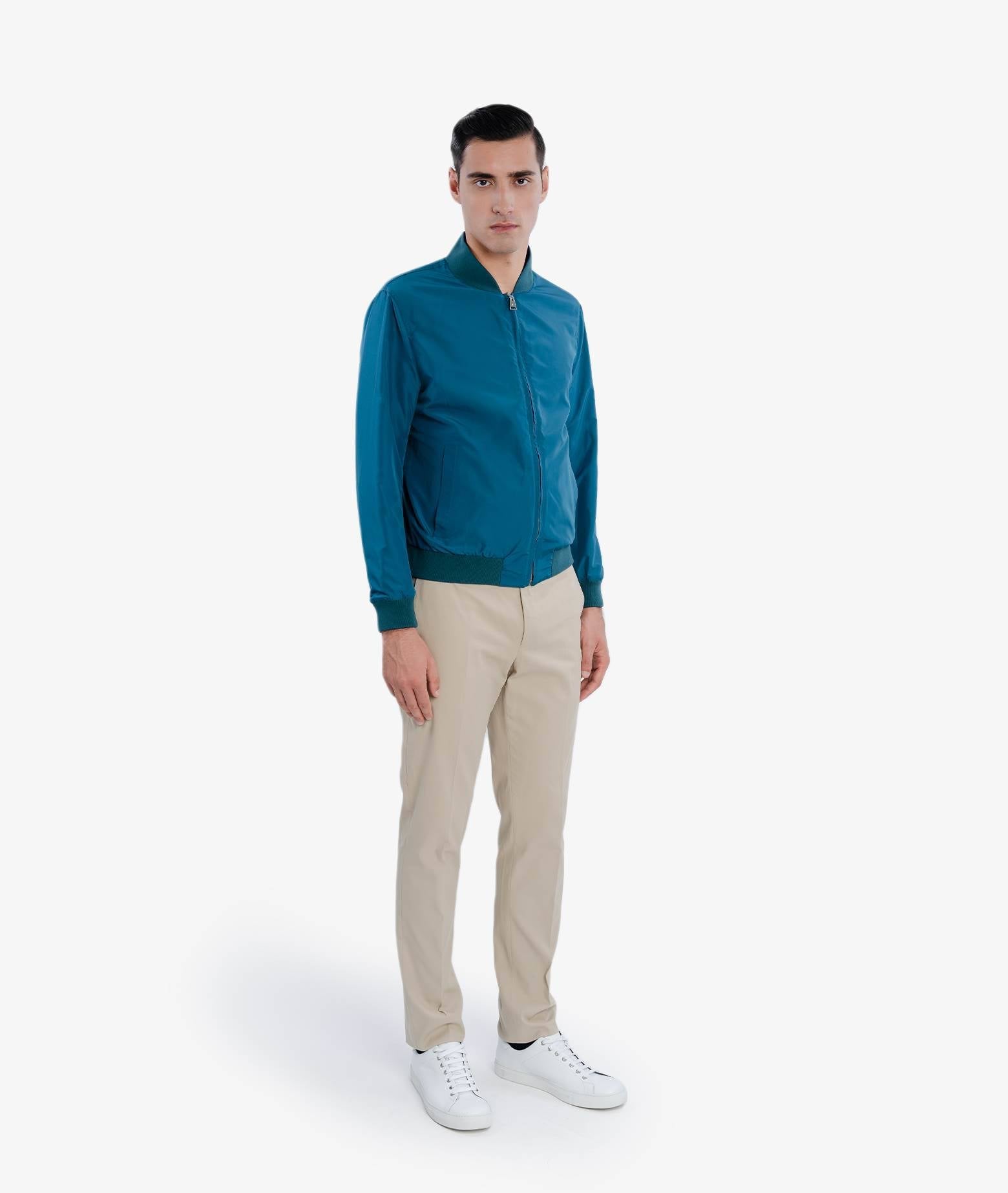 Silk Bomber Cheetah Dark Green Sportwear Blouson