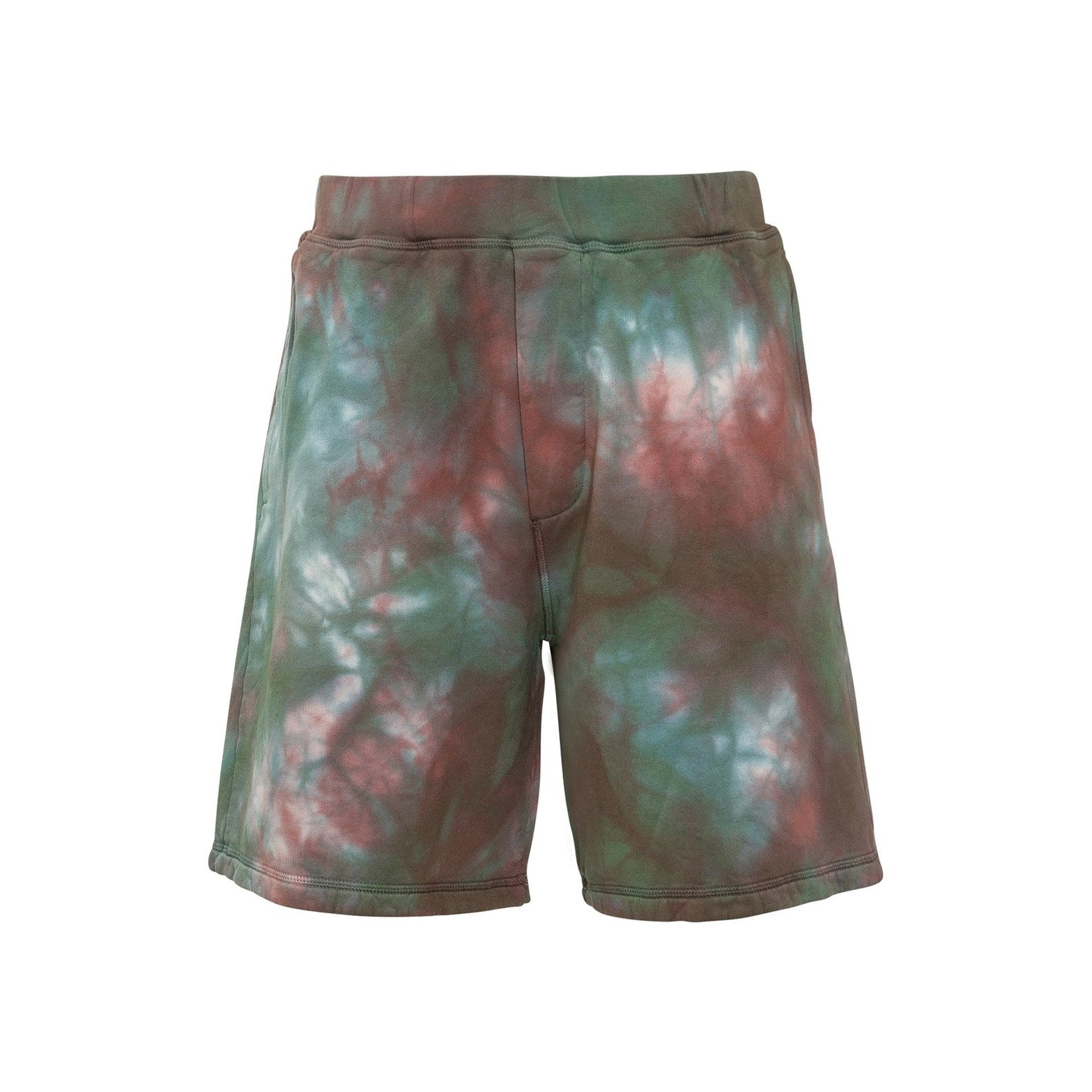 Cotton Tie-Dye Shorts Green