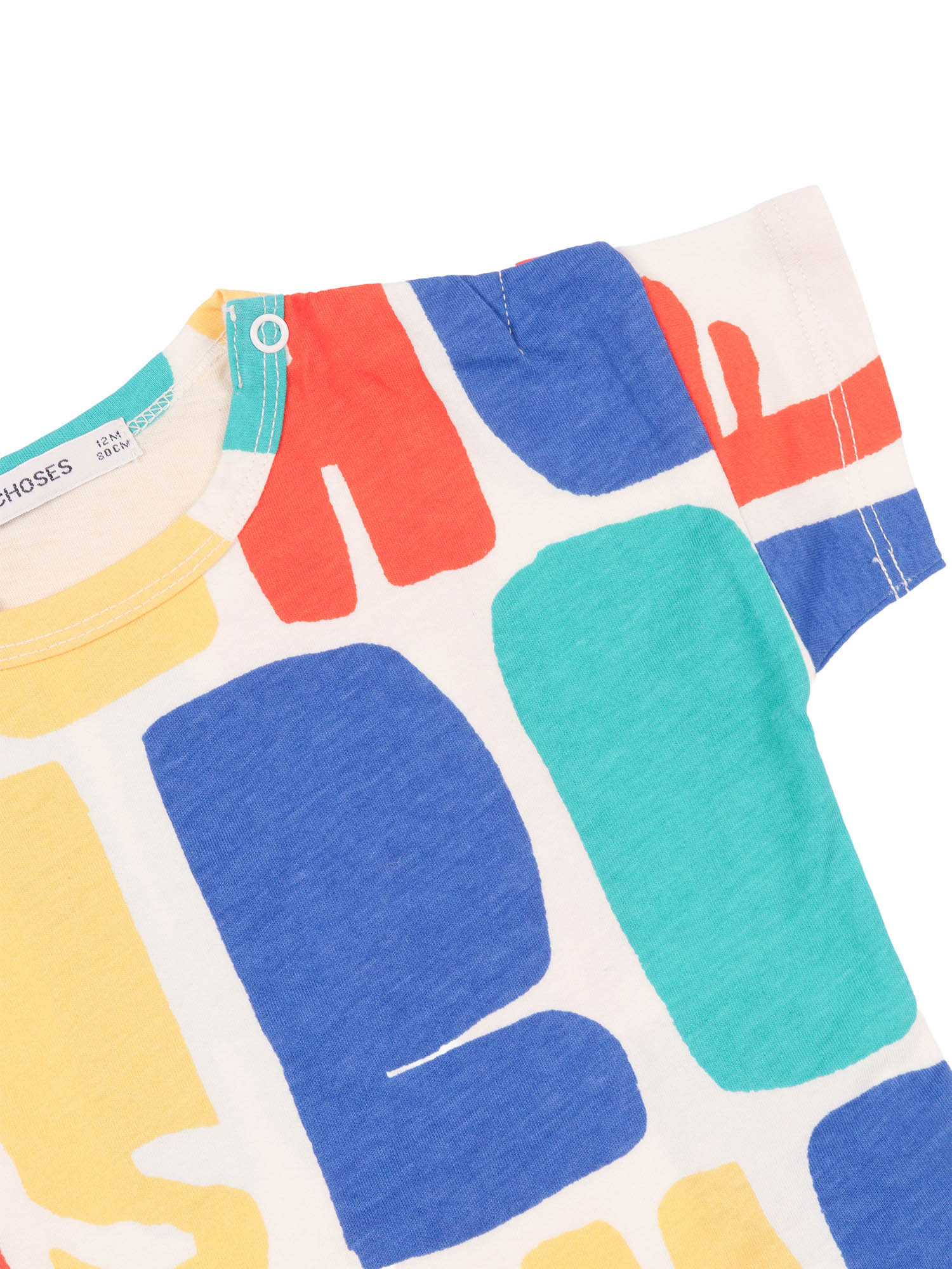 Bobo Choses Color all over T-shirt White Organic Cotton Short Sleeves