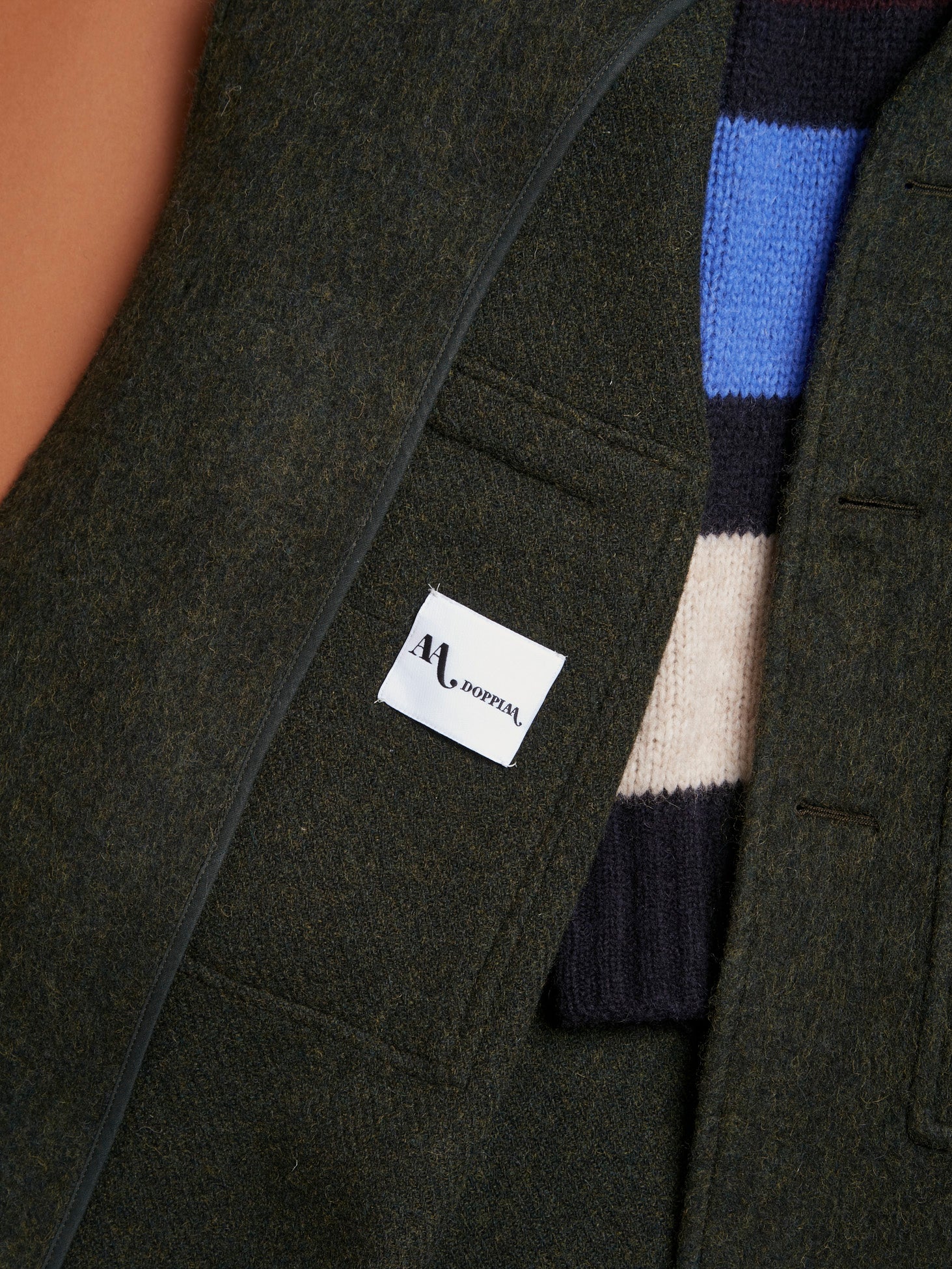 Aamburgo Brushed Wool Coat Green & Jackets