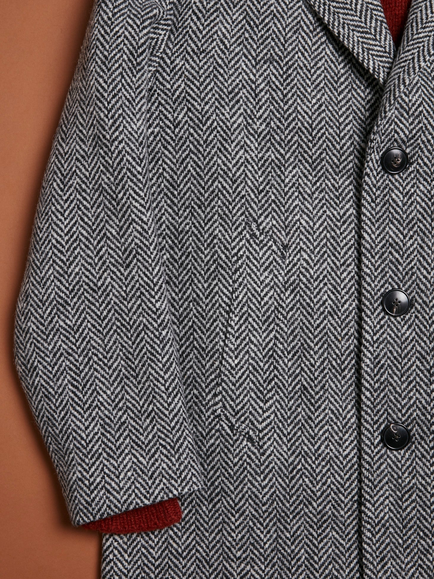 Aantistene Wool Herringbone Coat Grey & Jackets