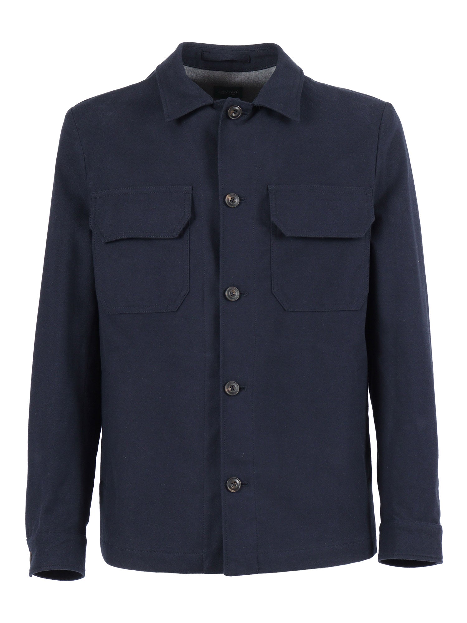 Jacket Blue Cotton Elastane Single Breasted