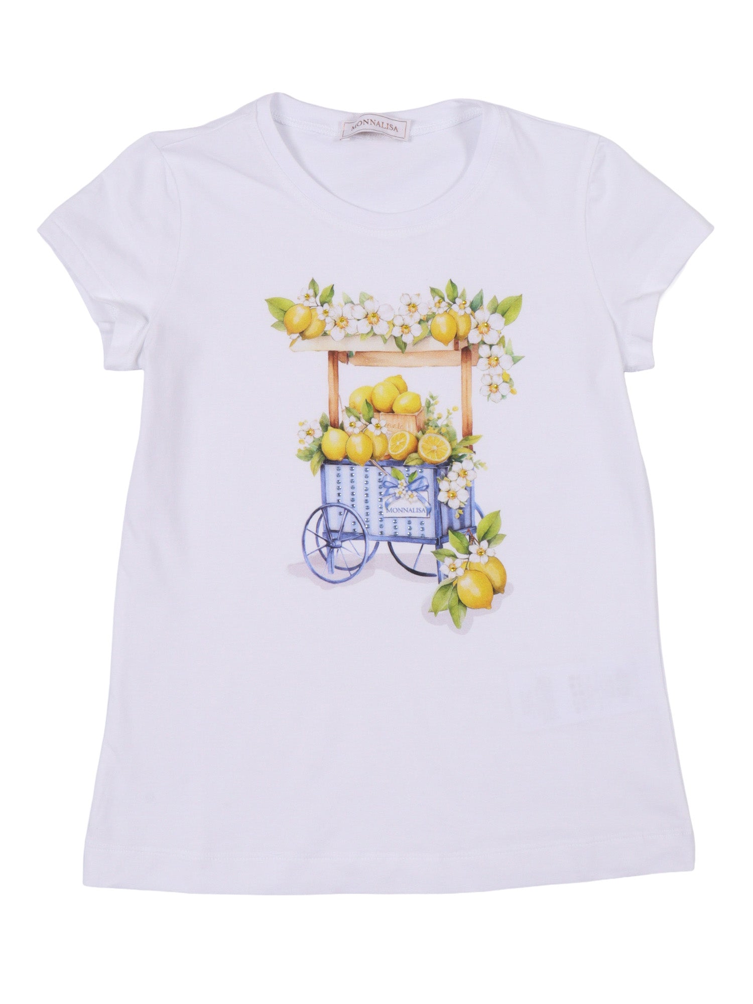 REGULAR T-SHIRT White Cotton Elastane Short Sleeves