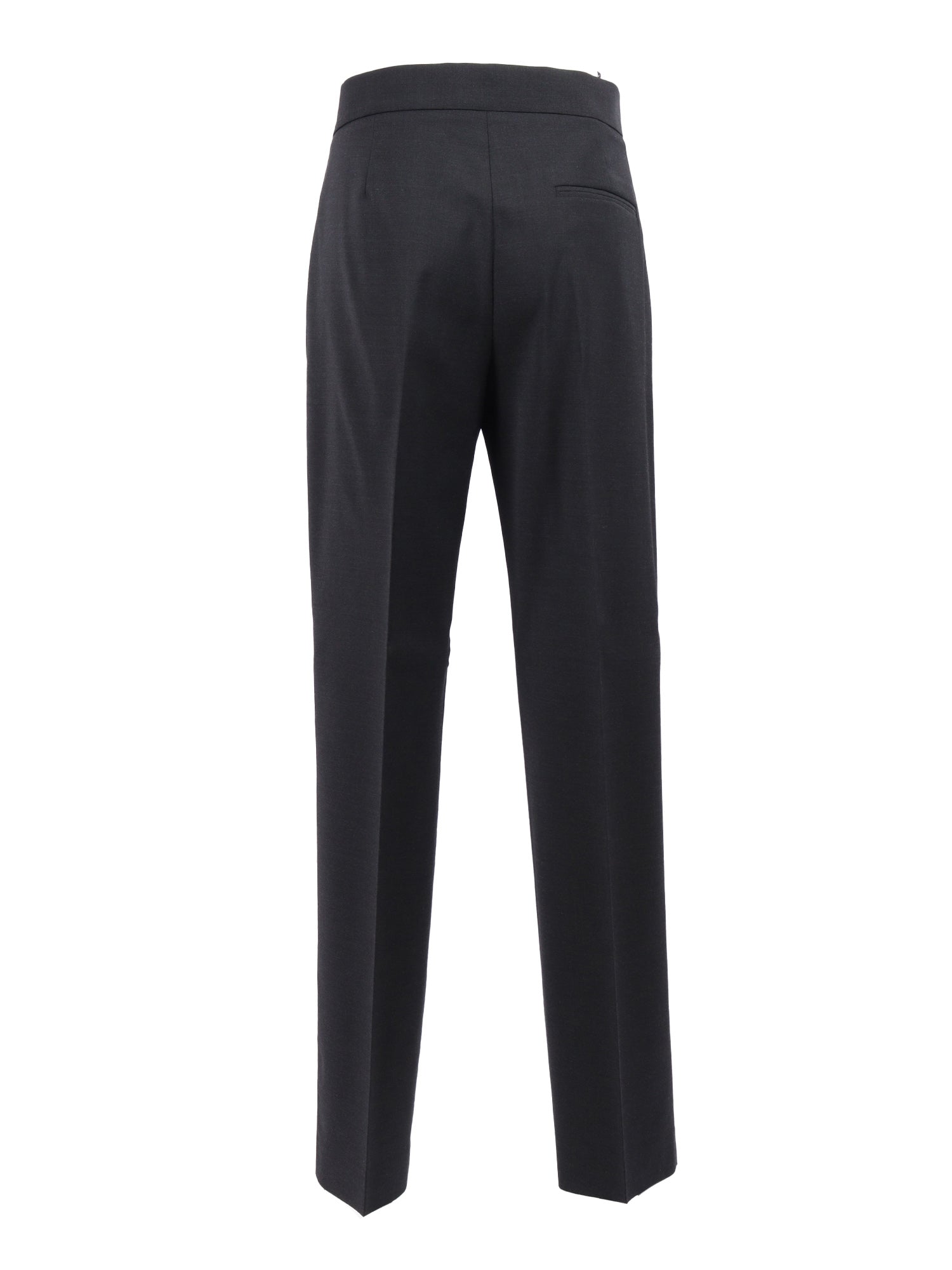 Pants Black Polyester Wool Elastane