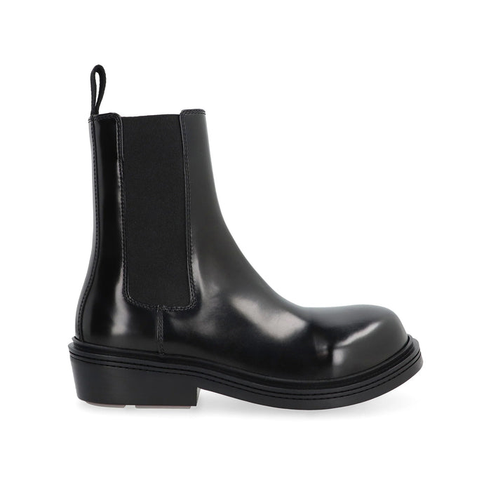 Fireman Ankle Boots Black Calf Leather