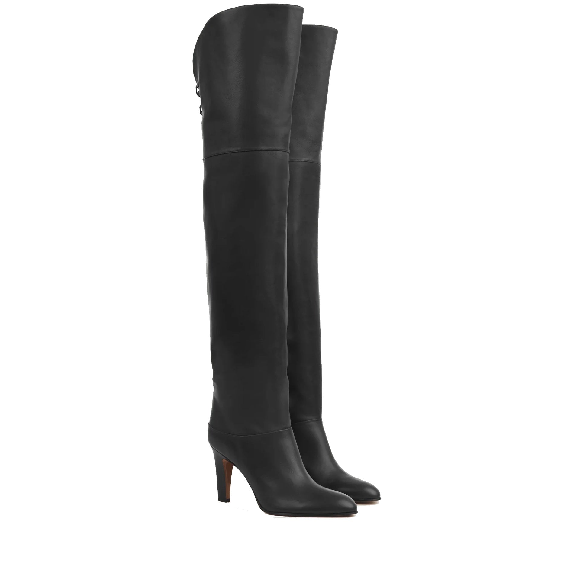 Chloé Eve Over-The-Knee Boots Black Calf Leather