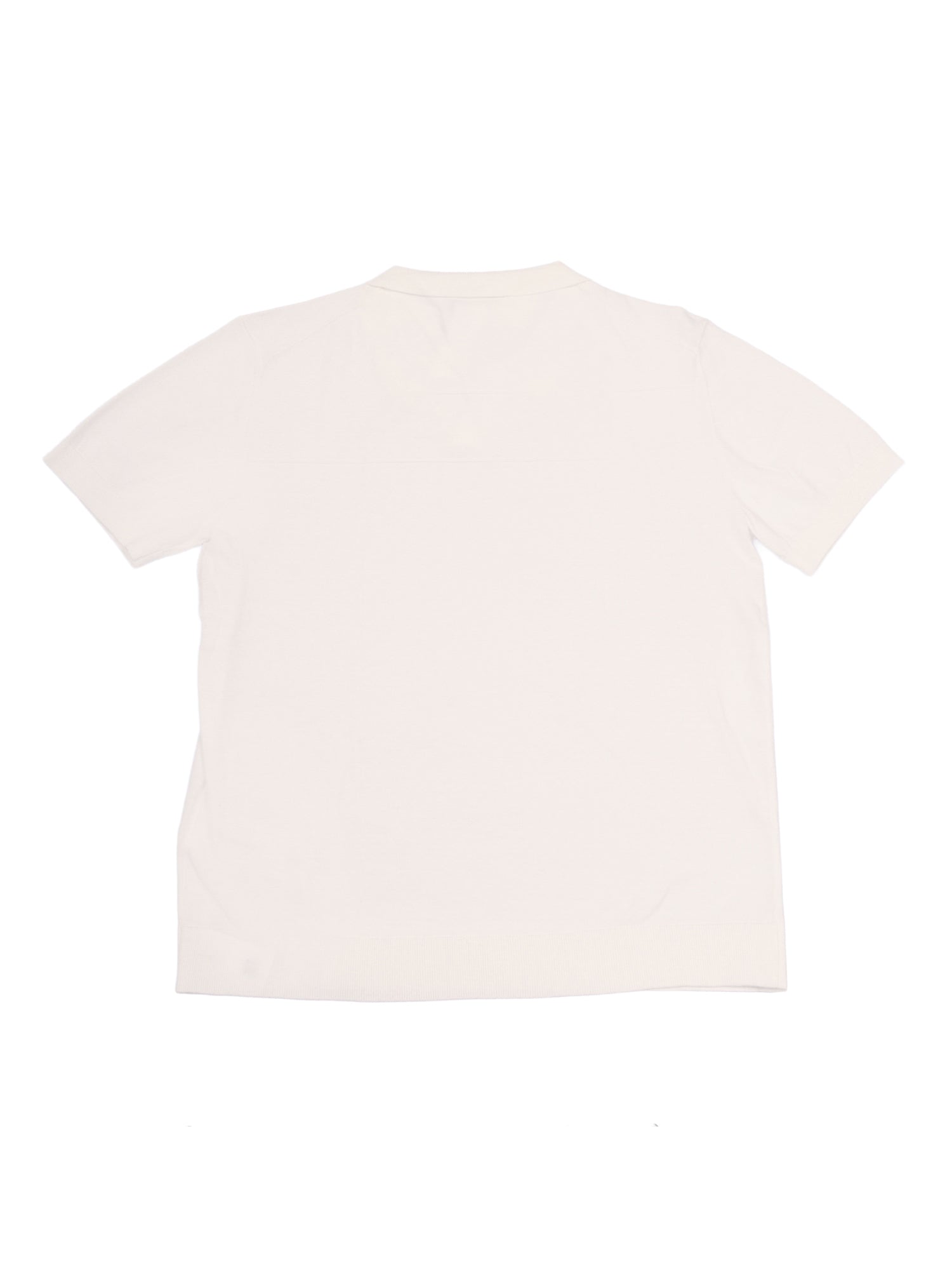 Short Sleeve Polo White Cotton Shirt