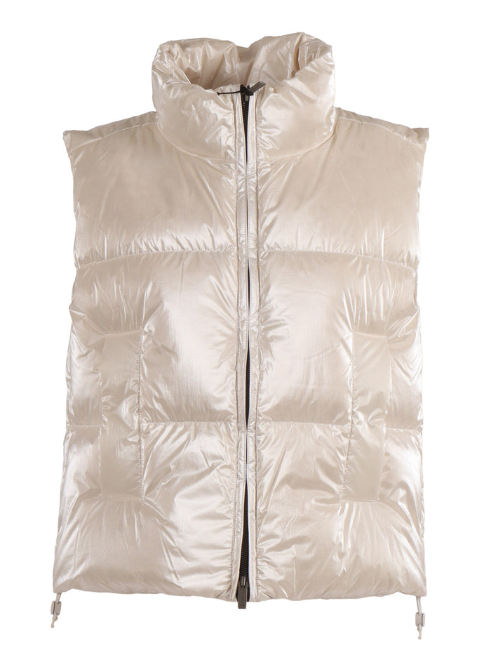 Thille Thermo Pearly Waistcoat White Sleeveless Puffer
