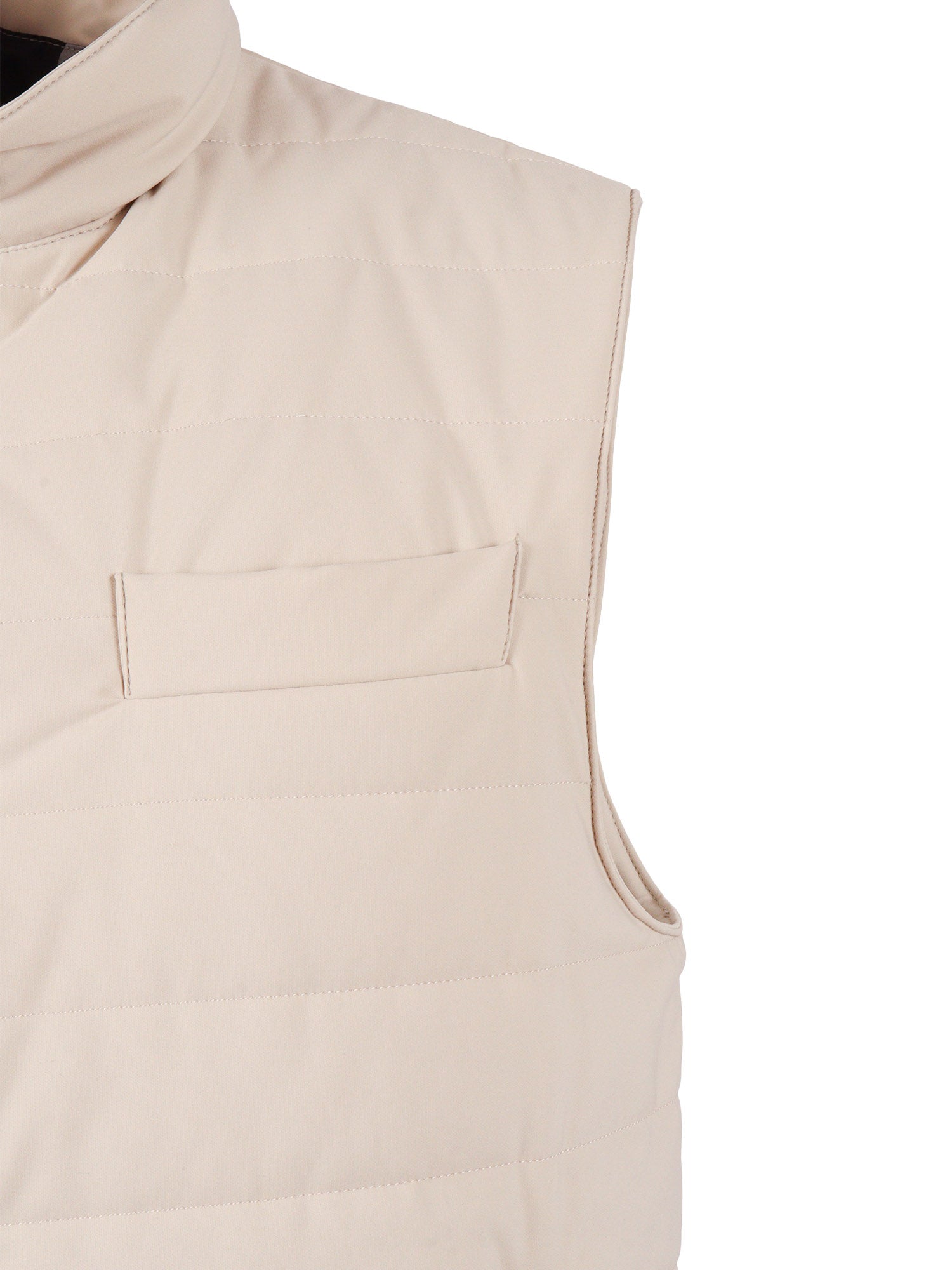 TRAVEL STRETCH VEST Beige Polyamide Elastane
