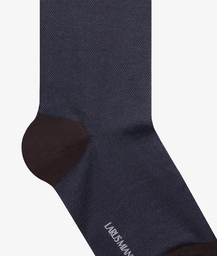 Micro Pattern Socks Navy