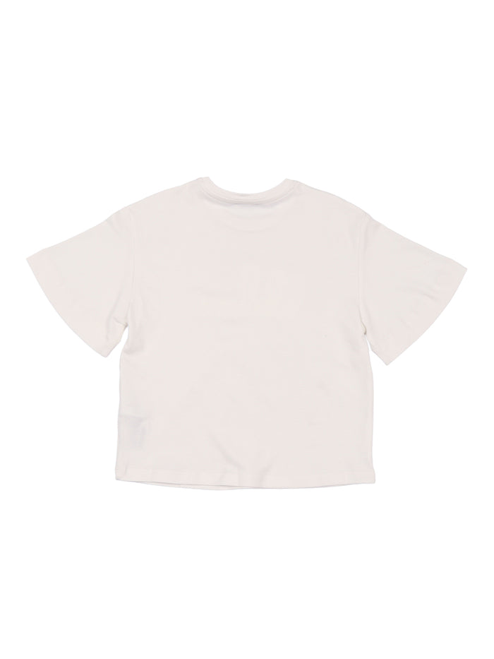 T-Shirt White Cotton Short Sleeves