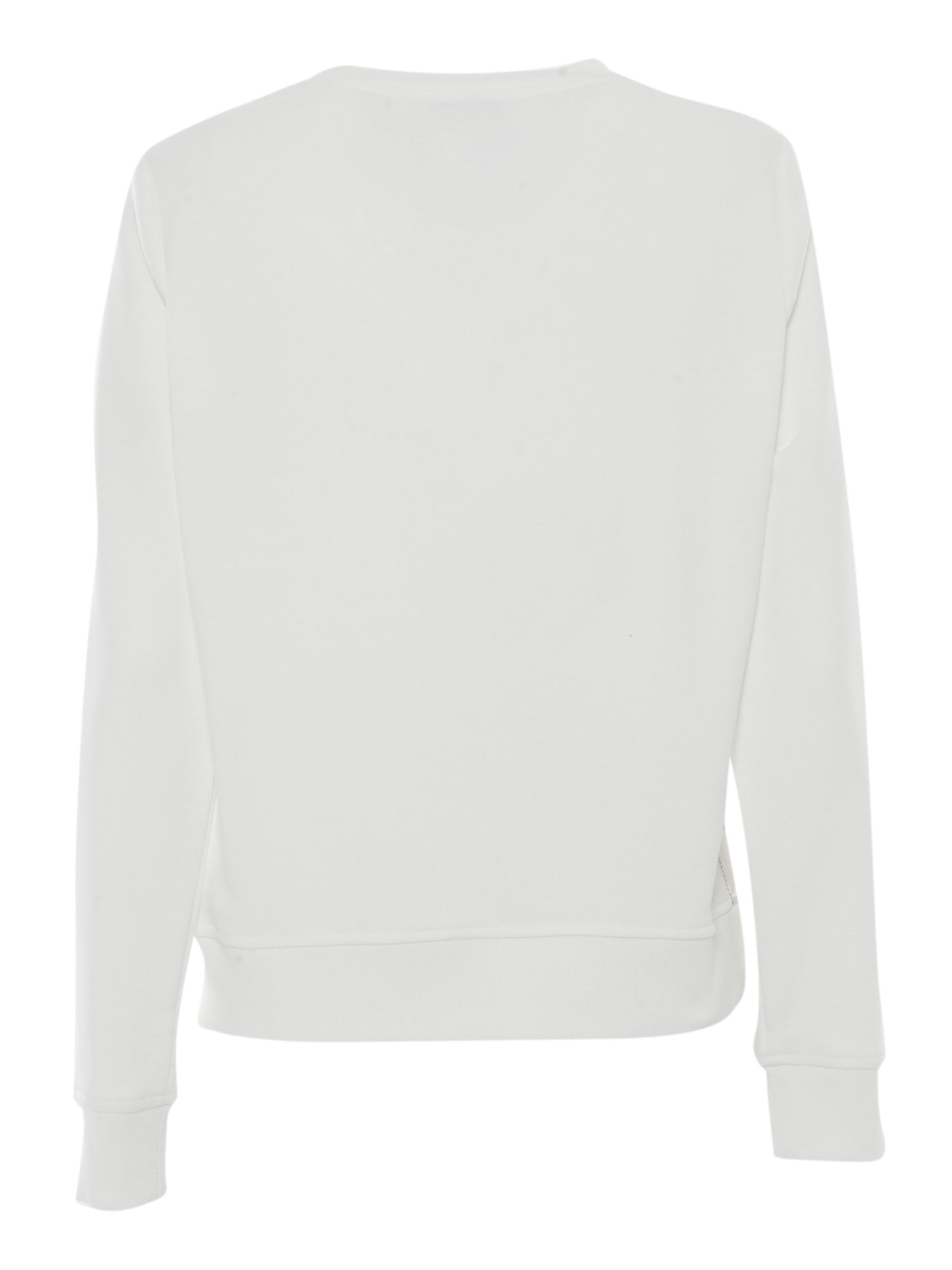 White shirt with writing Cotton Polyester Crewneck