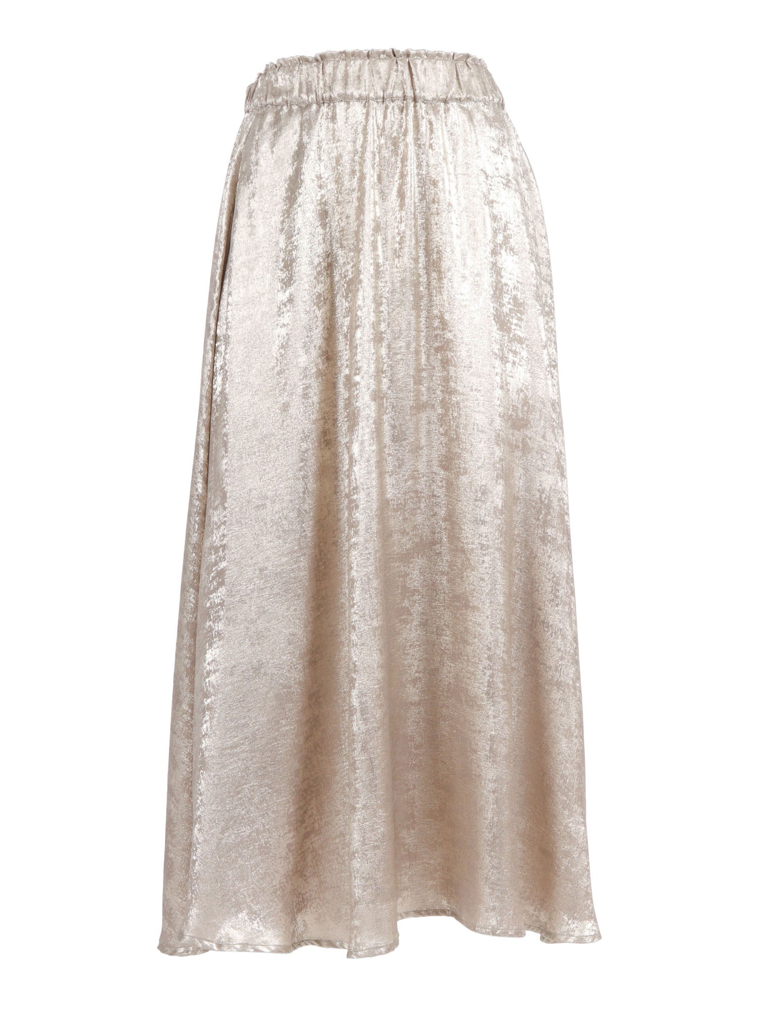 Lurex Chiffon Skirt Gold Polyester