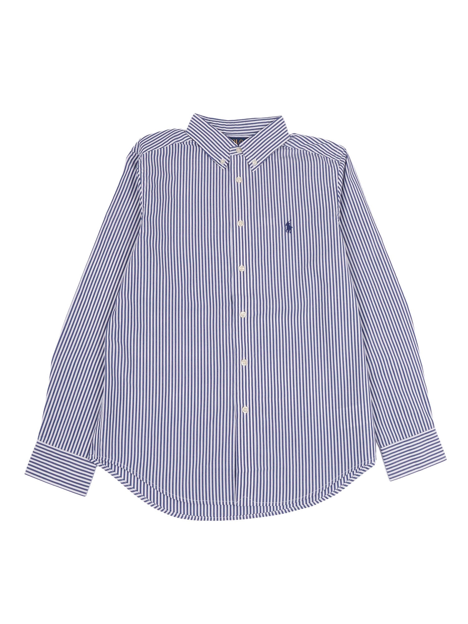 Ls Bd-Shirts-Sport Shirt Blue Cotton