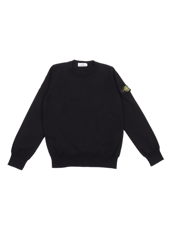 SWEATER Black Cotton Crewneck