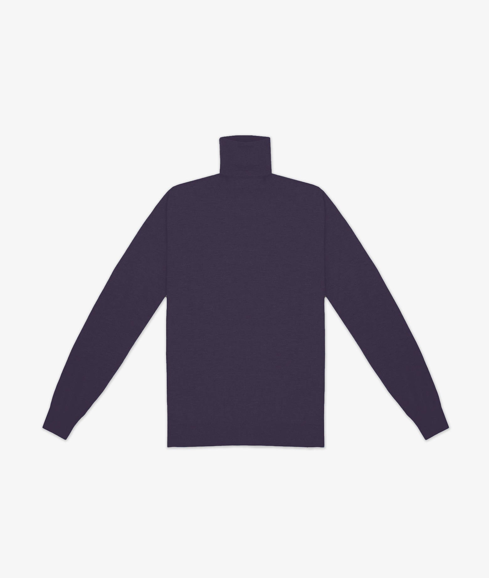 Turtleneck Cashmire And Silk Sweater Salisburgo Purple High Turtle Neck