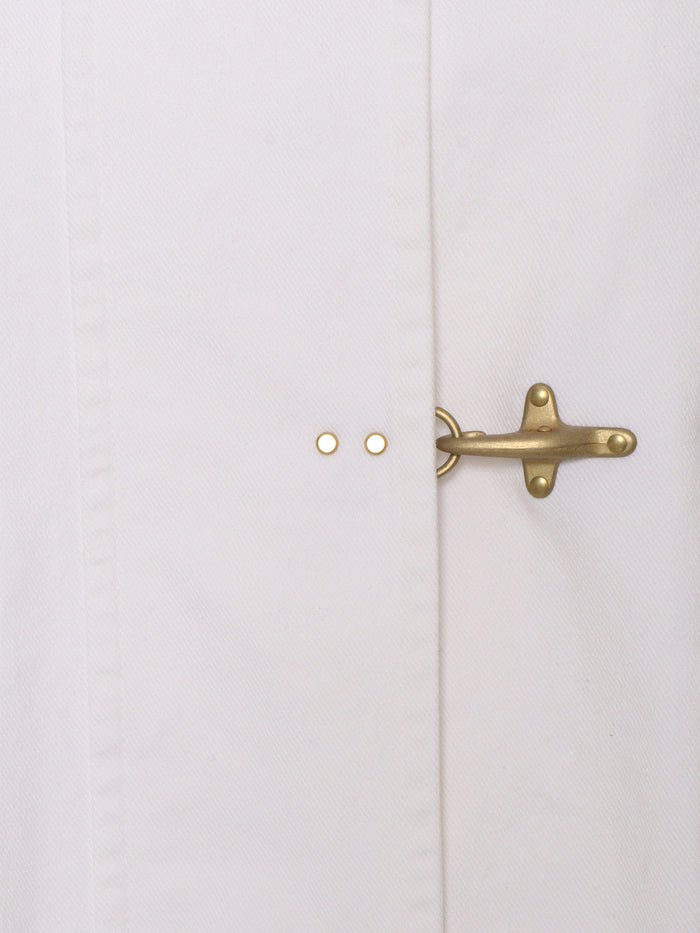 MINI3GANCI COAT White Cotton Heavy Jacket