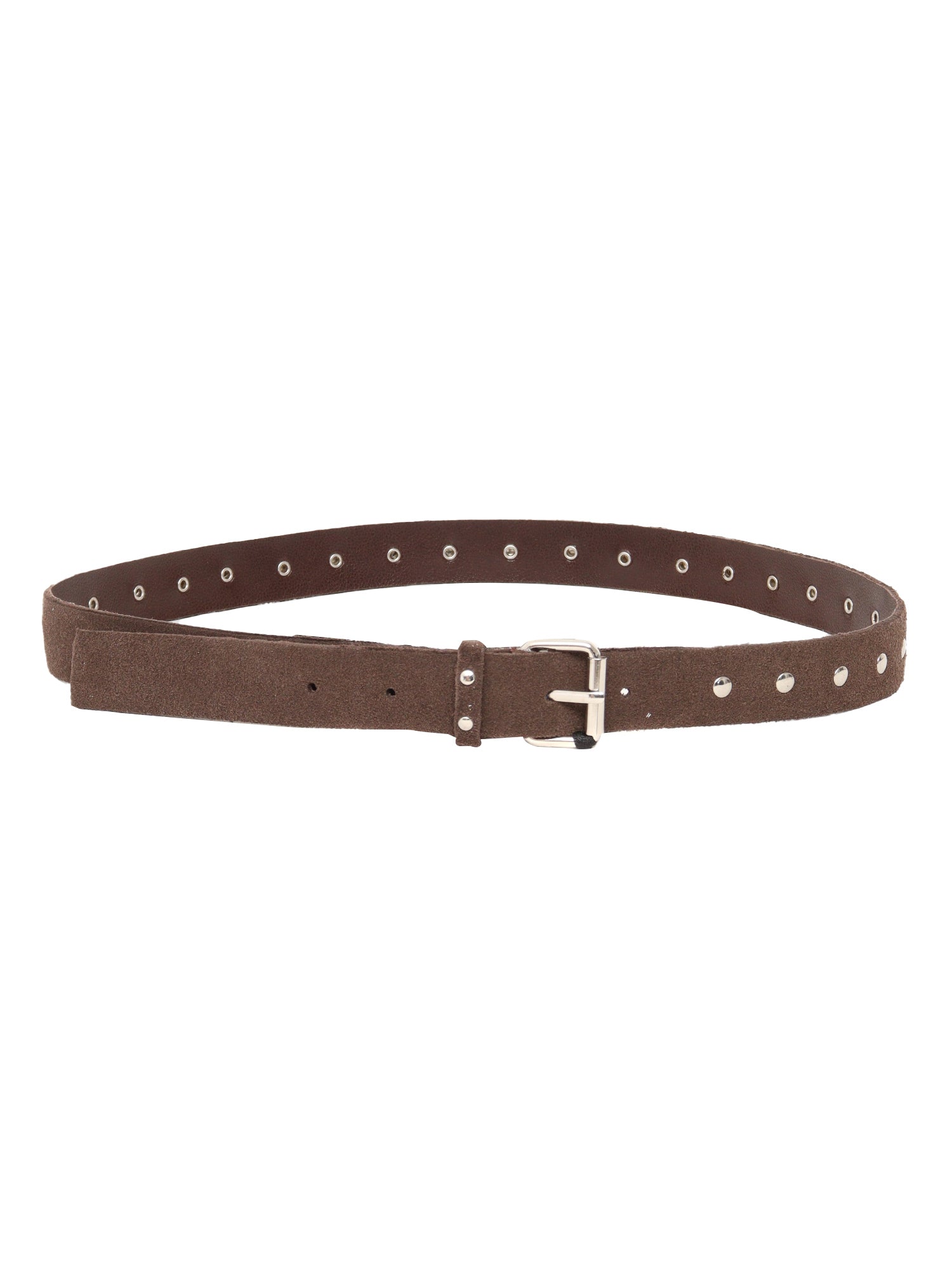 Studded belt Brown Leather