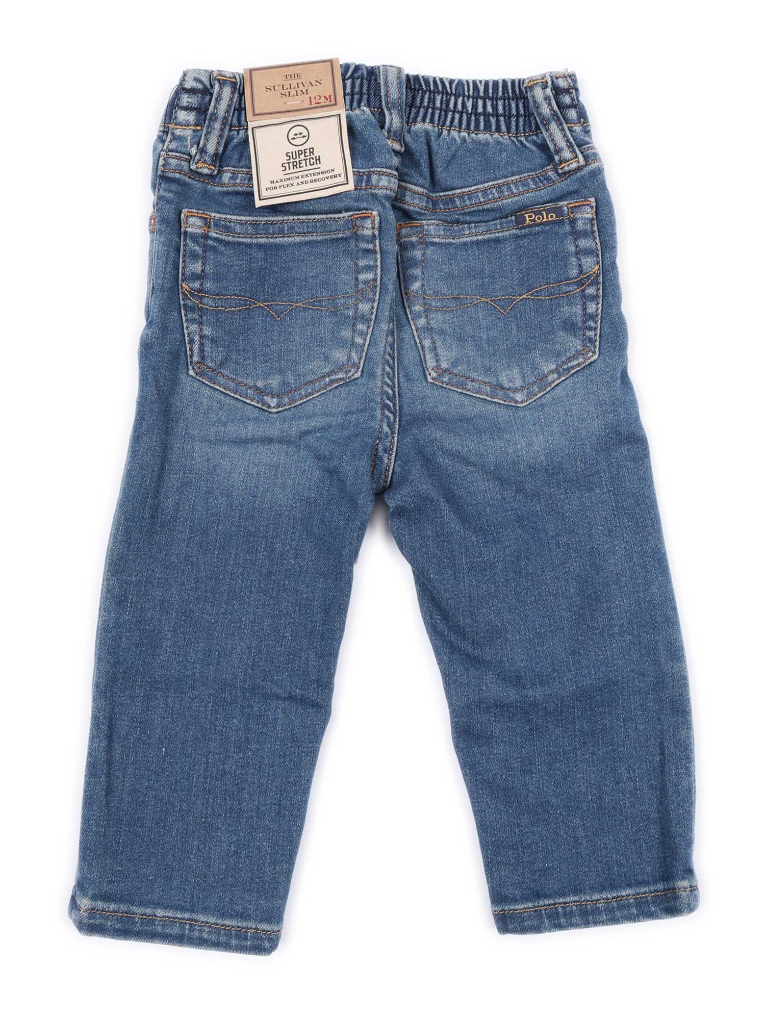 Baby Denim-Jeans-Classic Blue Cotton Elasterell-p Elastane