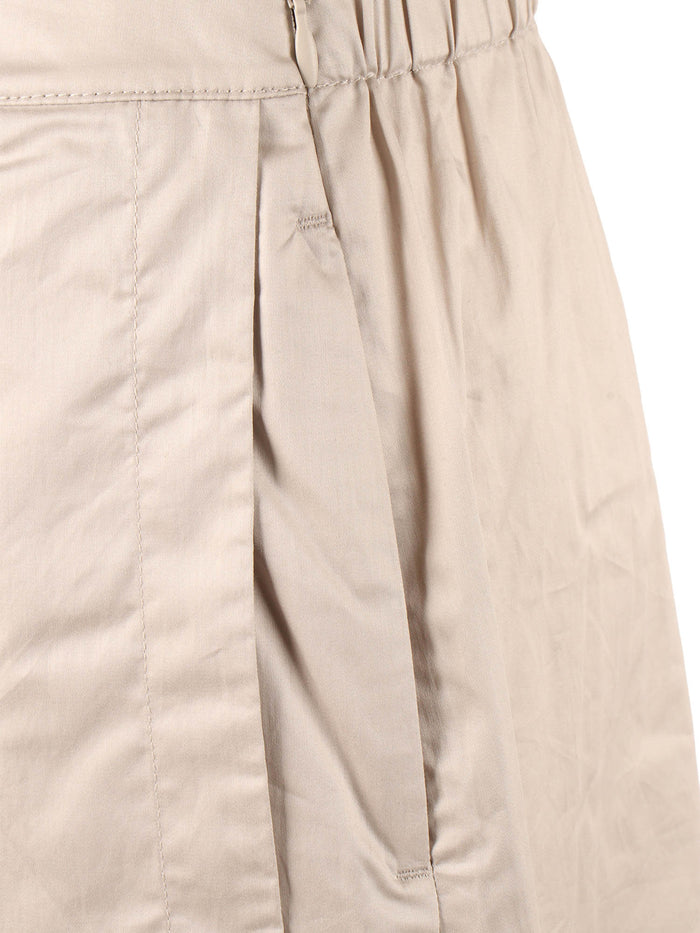 LAMANDIE SHINY COTTON SHORTS Beige Bermuda