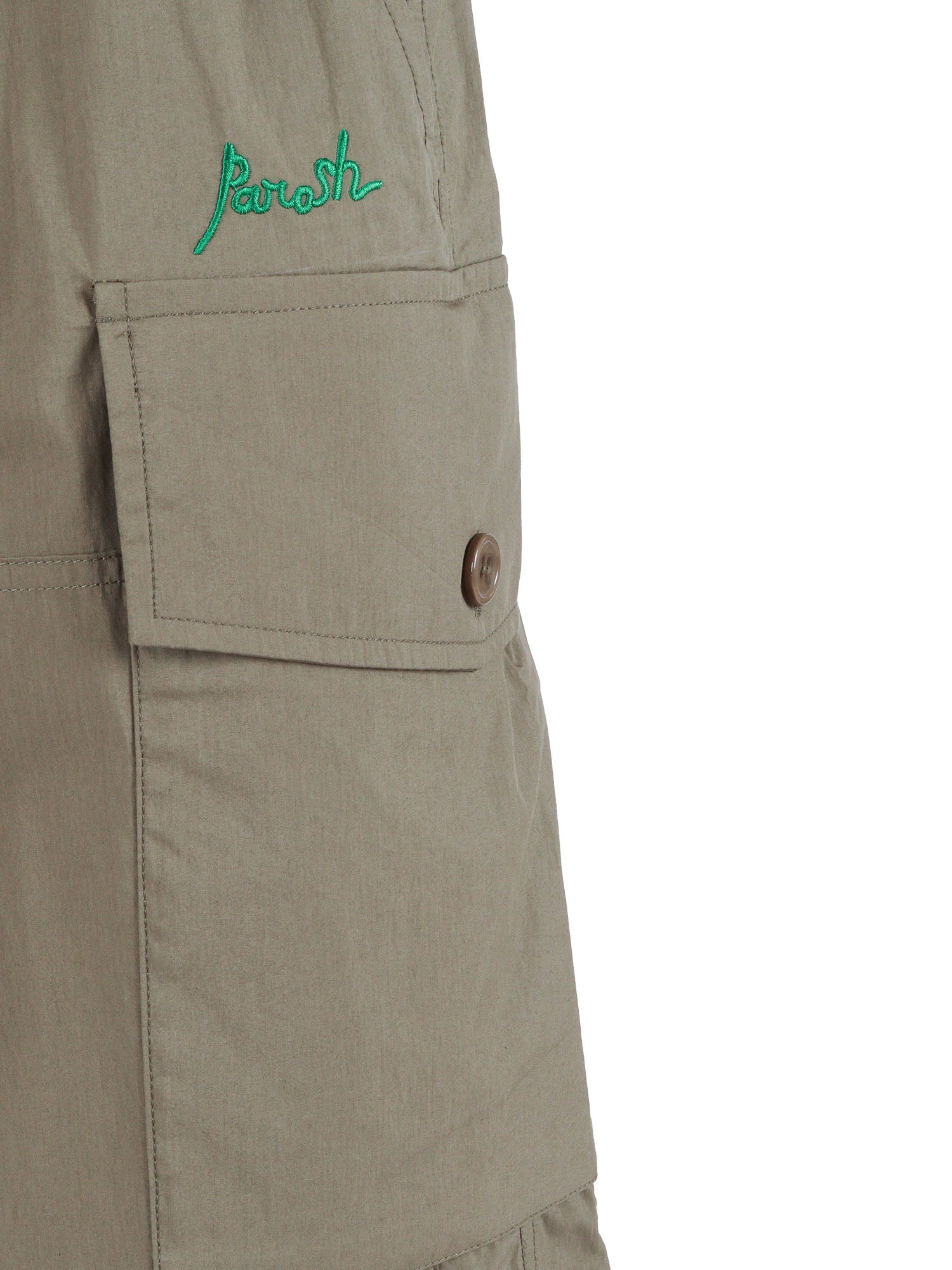 PANTS Green Polyamide Cotton