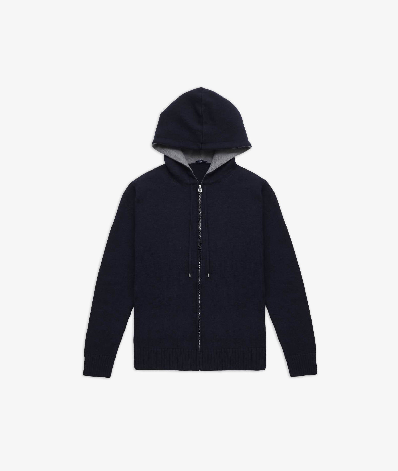 Zippered Cashmere Sweatshirt Bruges Midnightblue Maglieria Dis/lav Pesante