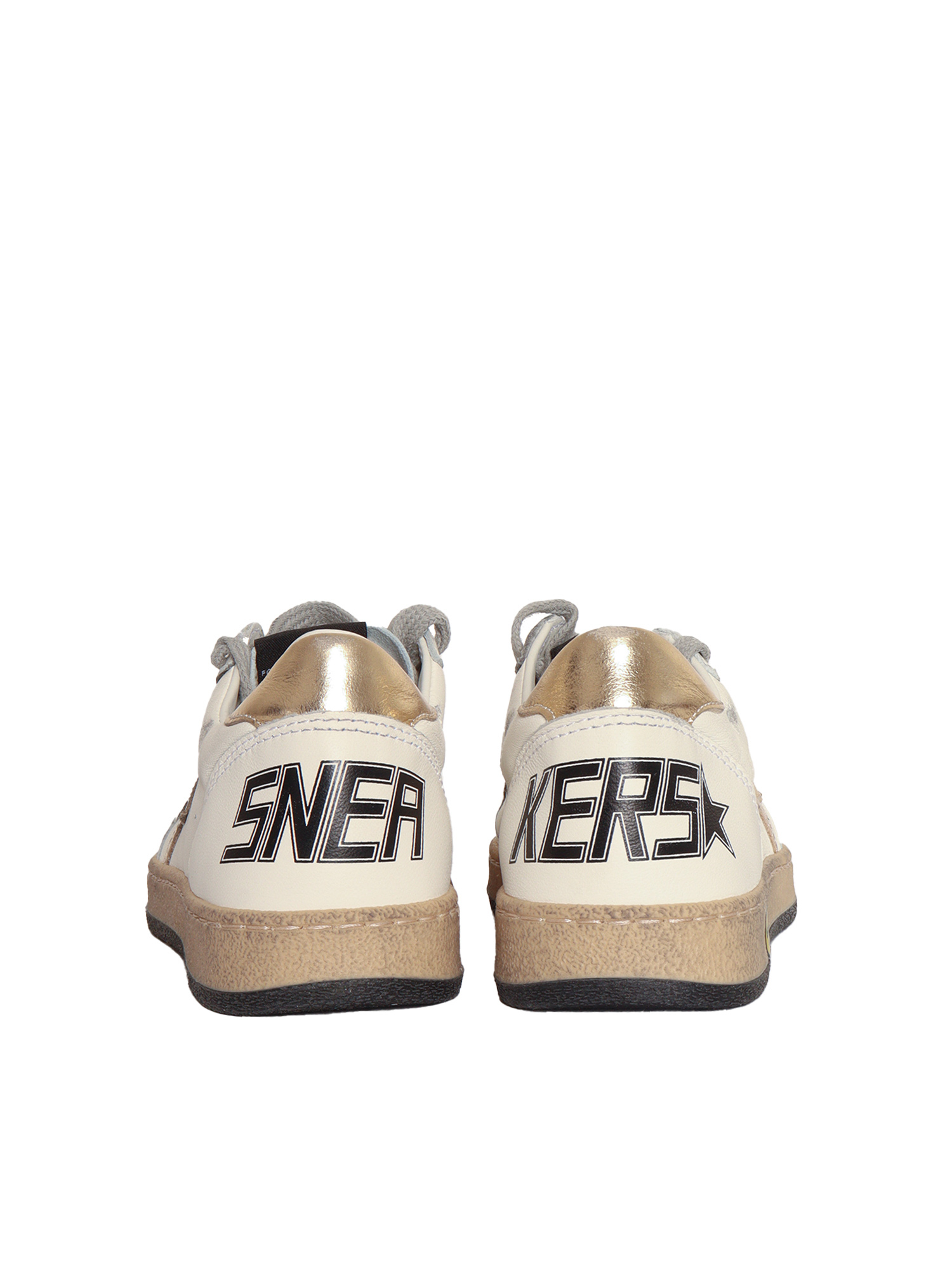 BALLSTAR NAPPA UPPER LAMINATED STAR AND HEEL White Kid Sneaker