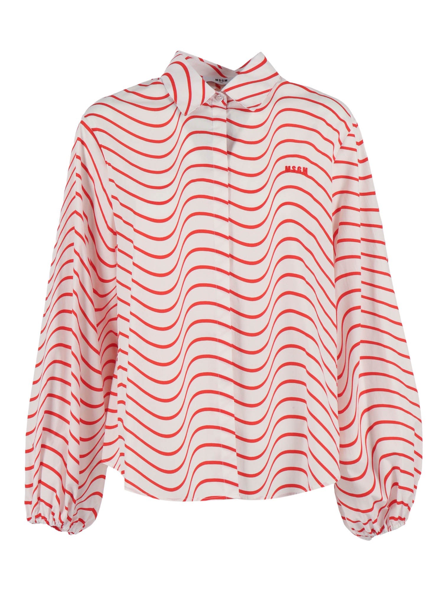POPLIN SHIRT GIRL Red Cotton