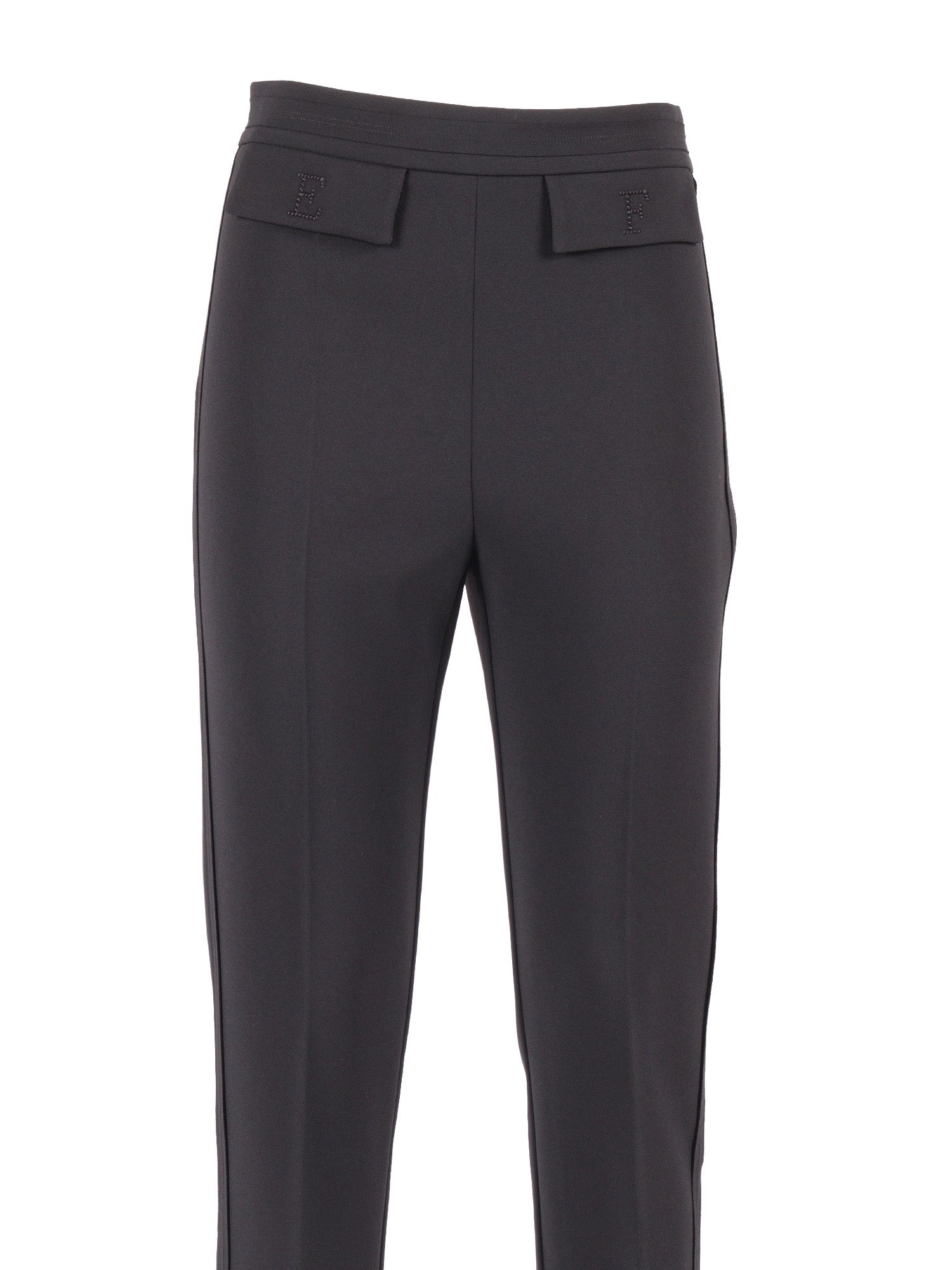 TROUSERS Black Polyester Elastane Pant