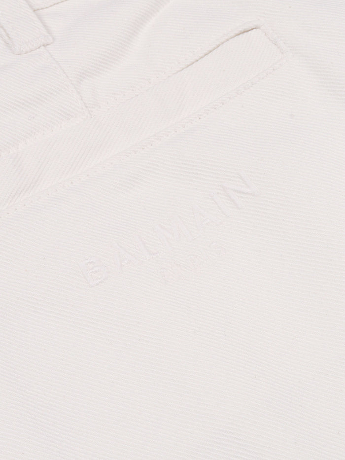 Bermudas White Cotton Short