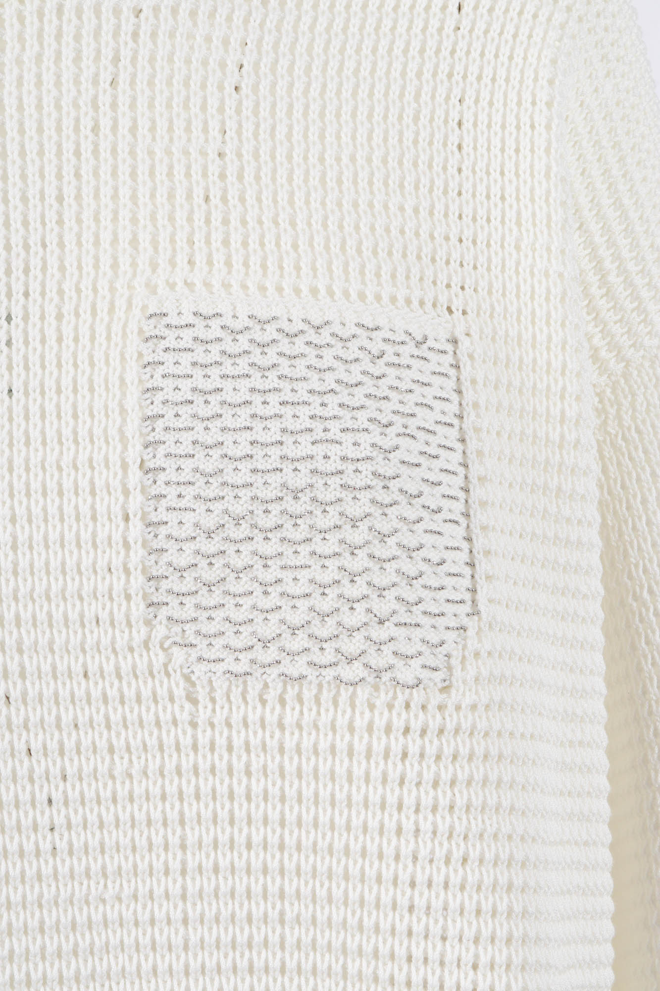 KNITTED SWEATER White Cotton Crewneck