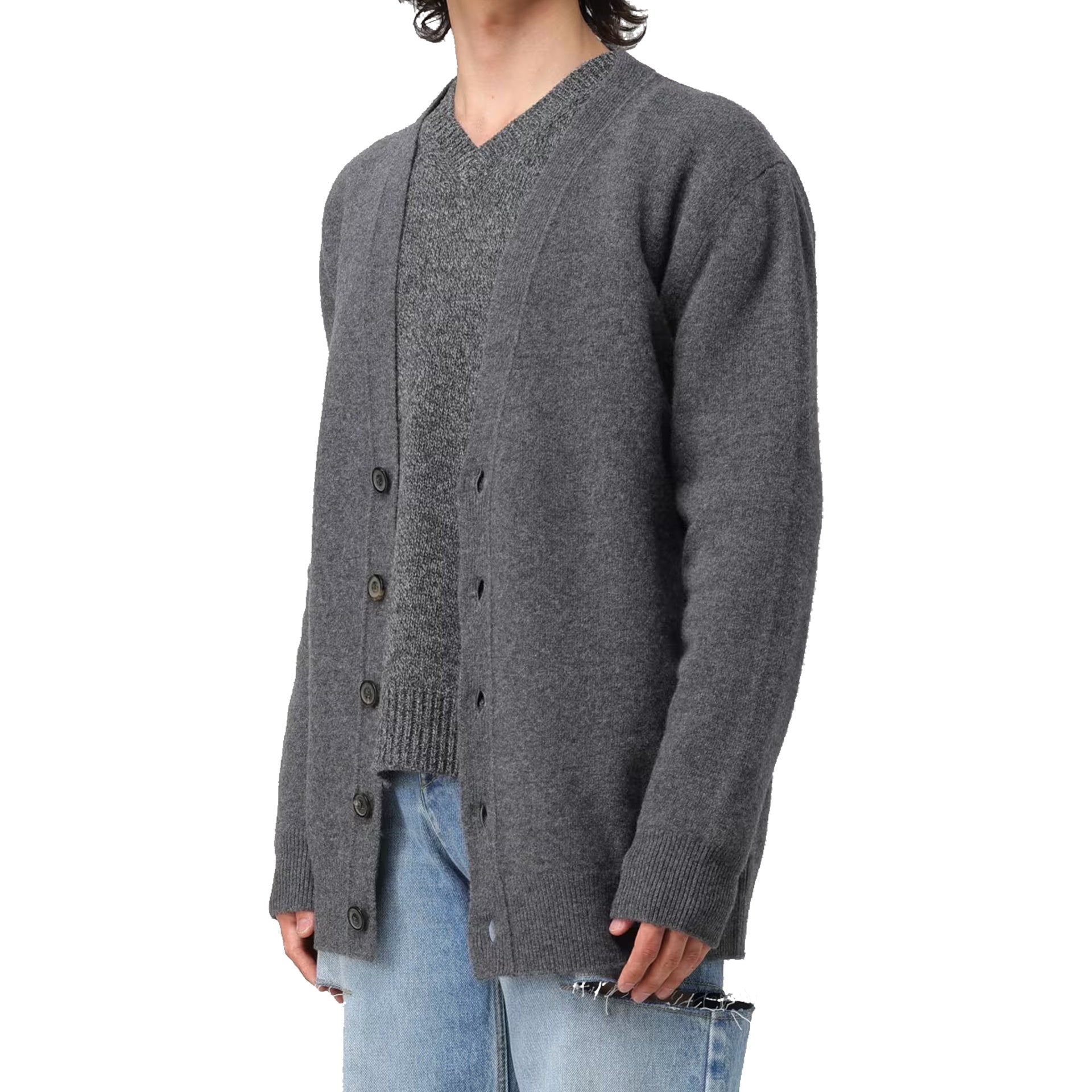 Wool Cardigan Gray