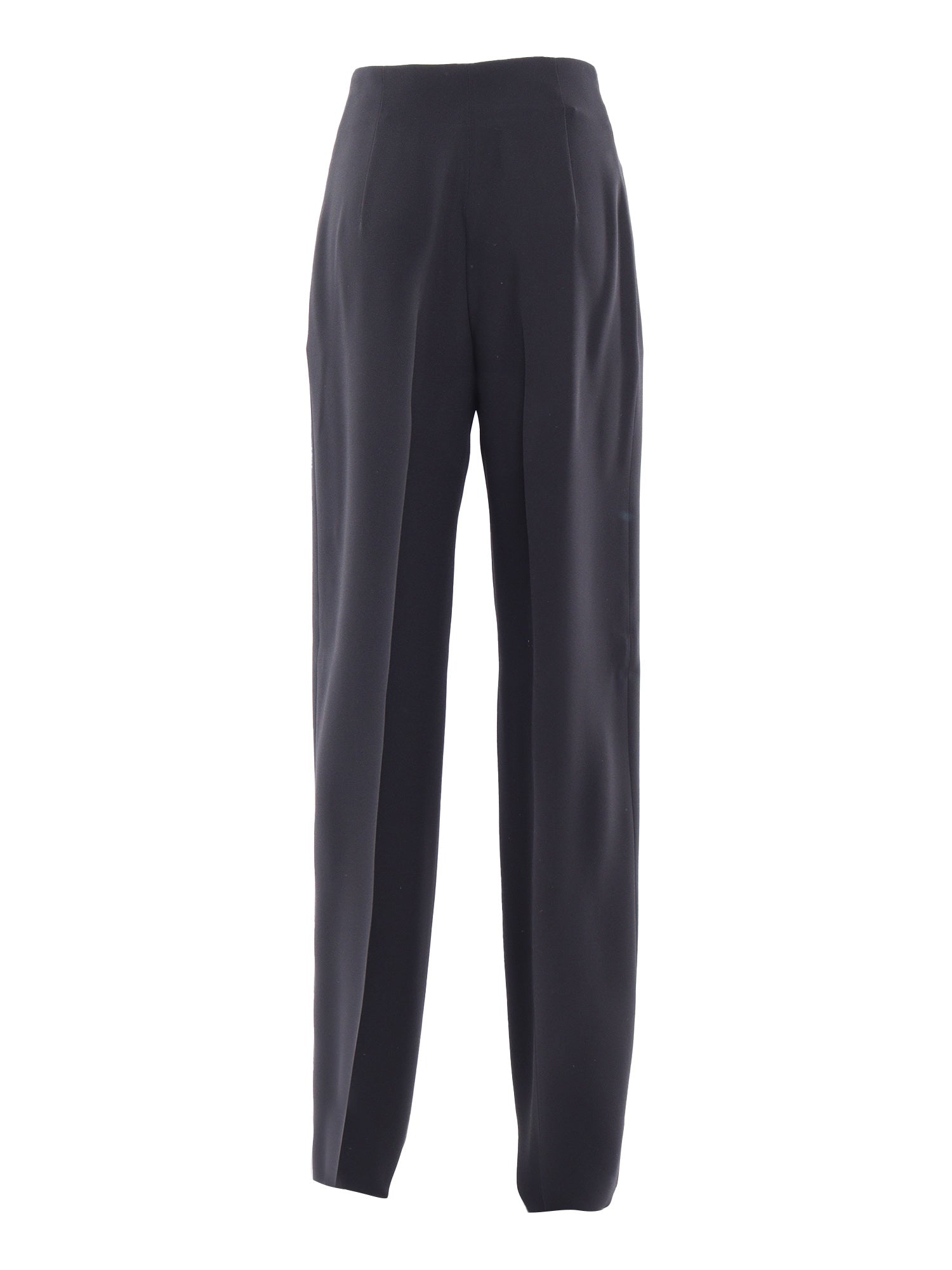 Black straight leg trousers Acetate Viscose Pant