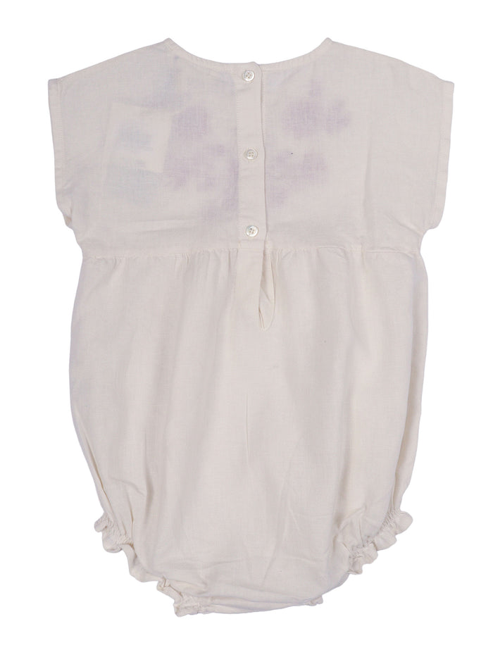 Tutina India Beige Linen Cotton Romper