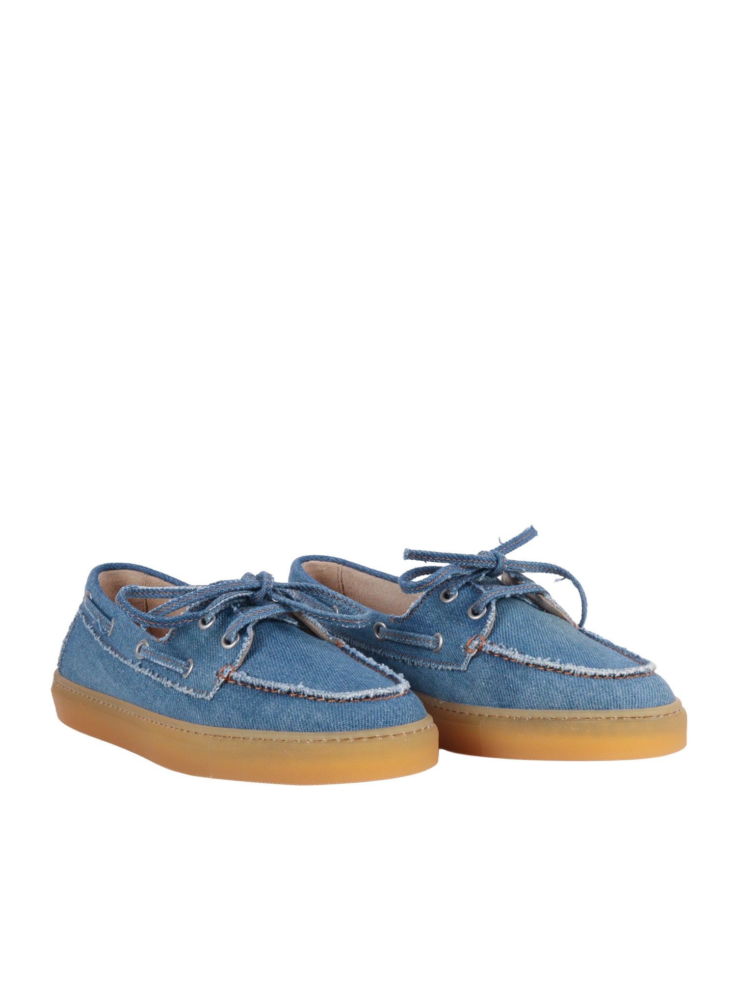Woman Denim Loafer Light Blue Textile Fiber