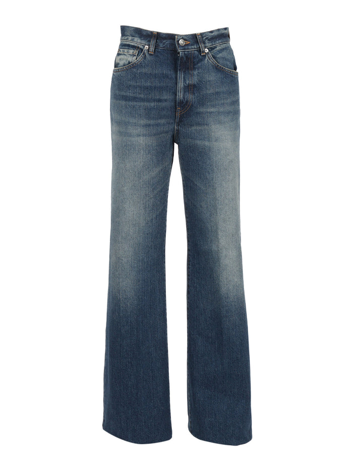 Amber Pants Blue Cotton Jean