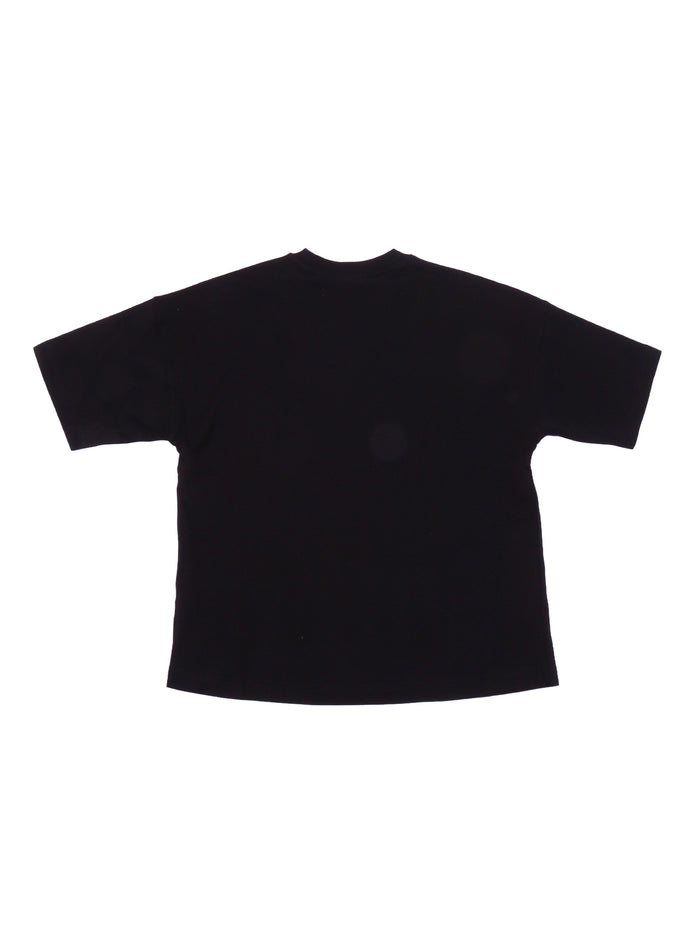 Pa Mascotte Bear Over Tee S-S Girl Black Cotton Short Sleeves T-shirt