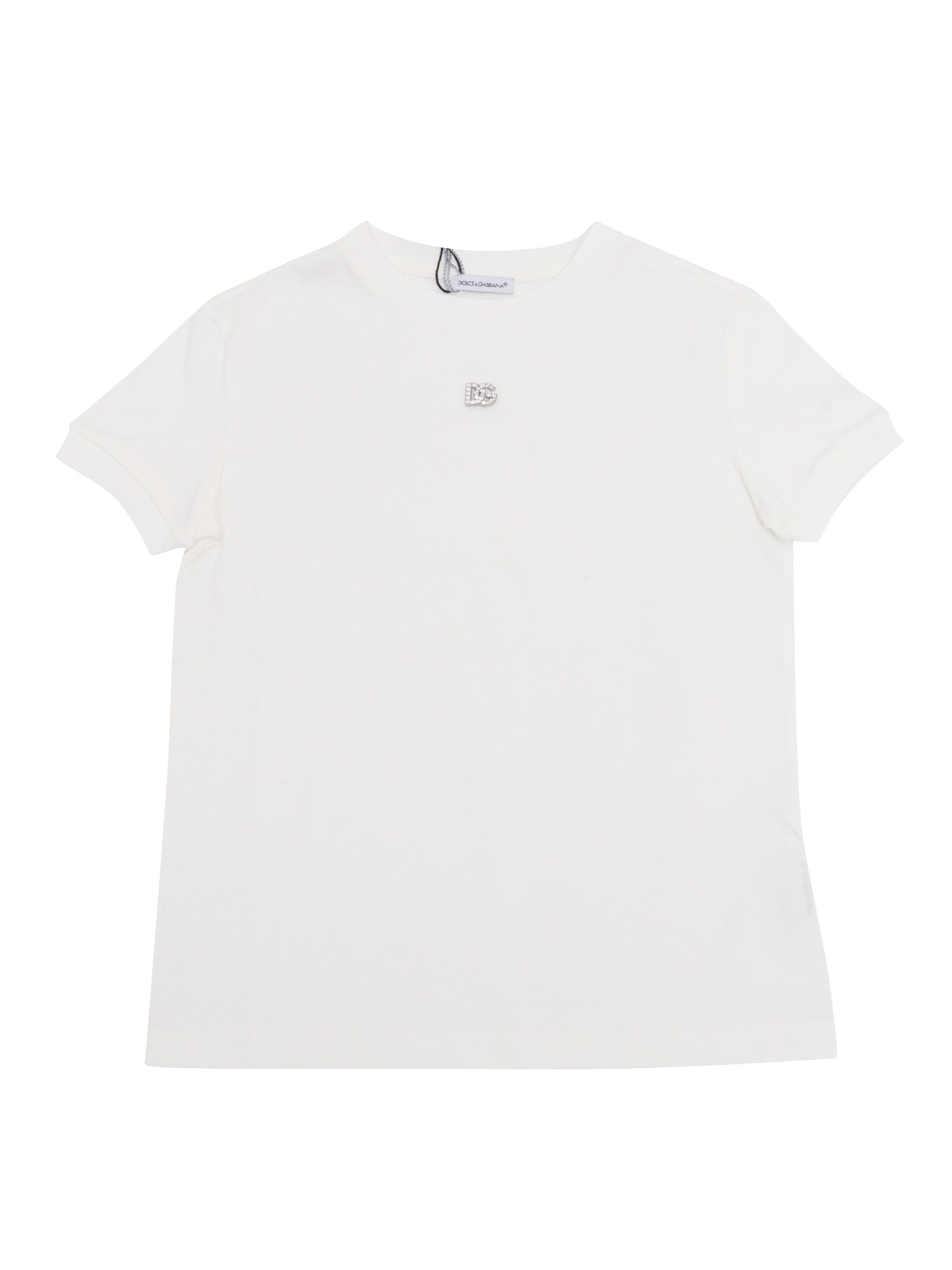 T-Shirt White Cotton Short Sleeves