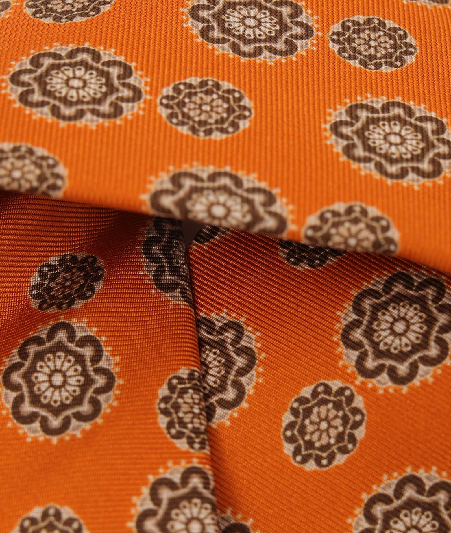 Tie Arabesque Orange Big Pattern