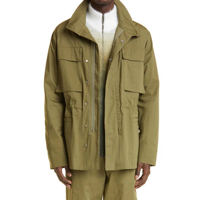 Off-White Arrow Field Cotton Jacket Green