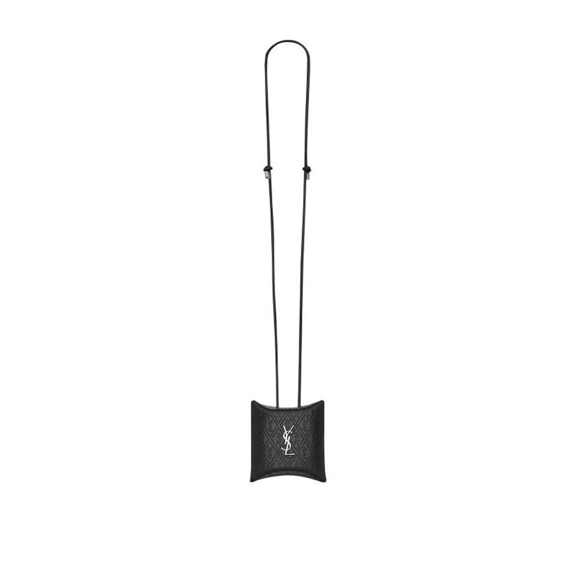 Cassandre Airpods Case Black Calf Leather