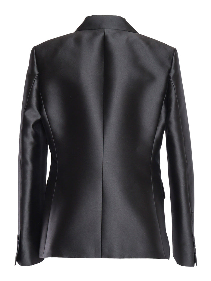 Jacket Black Polyester Silk