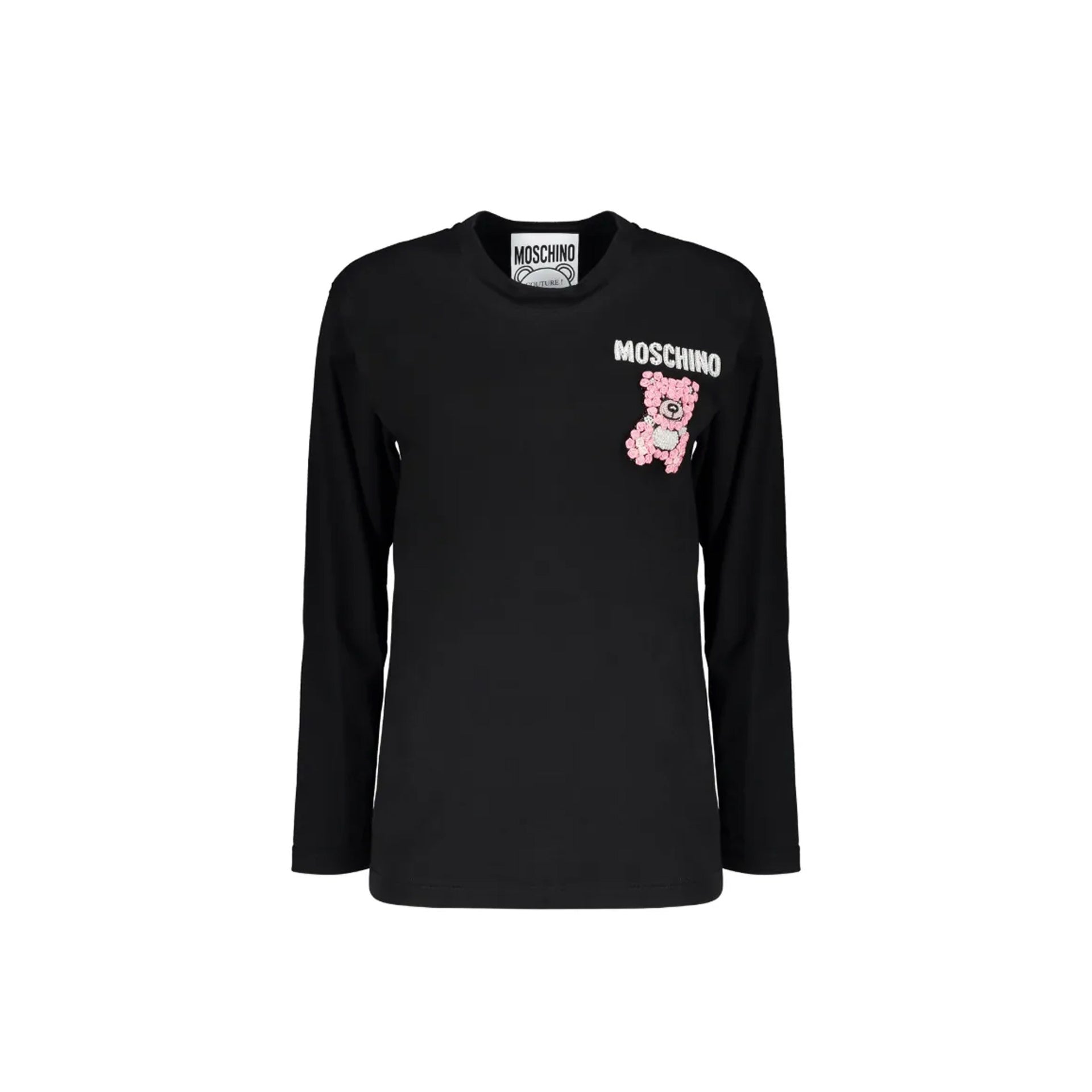 Couture Long Sleeve T-Shirt Black Cotton