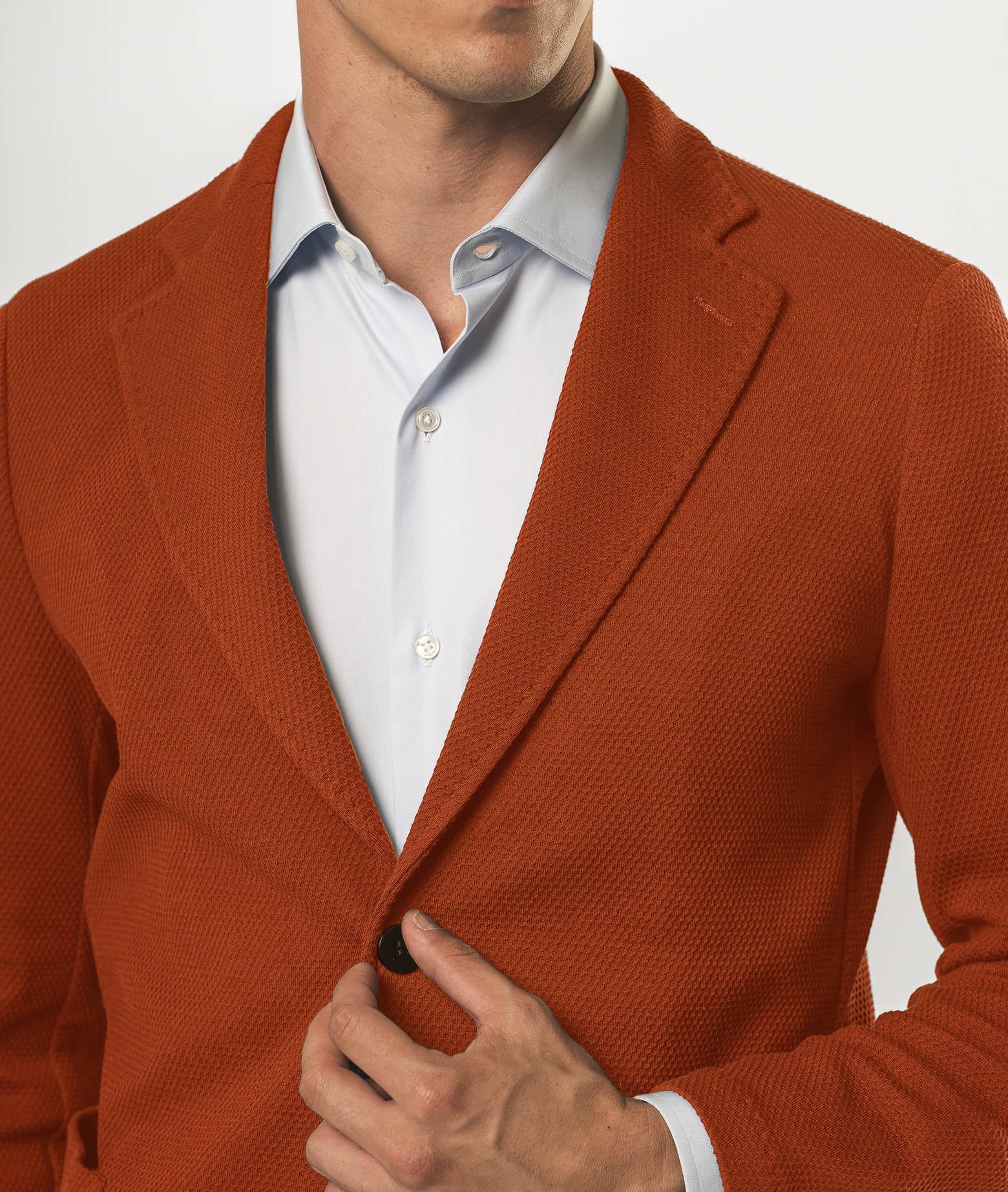 Sporty Cotton Blazer Muscat Firebrick Jersey Jacket