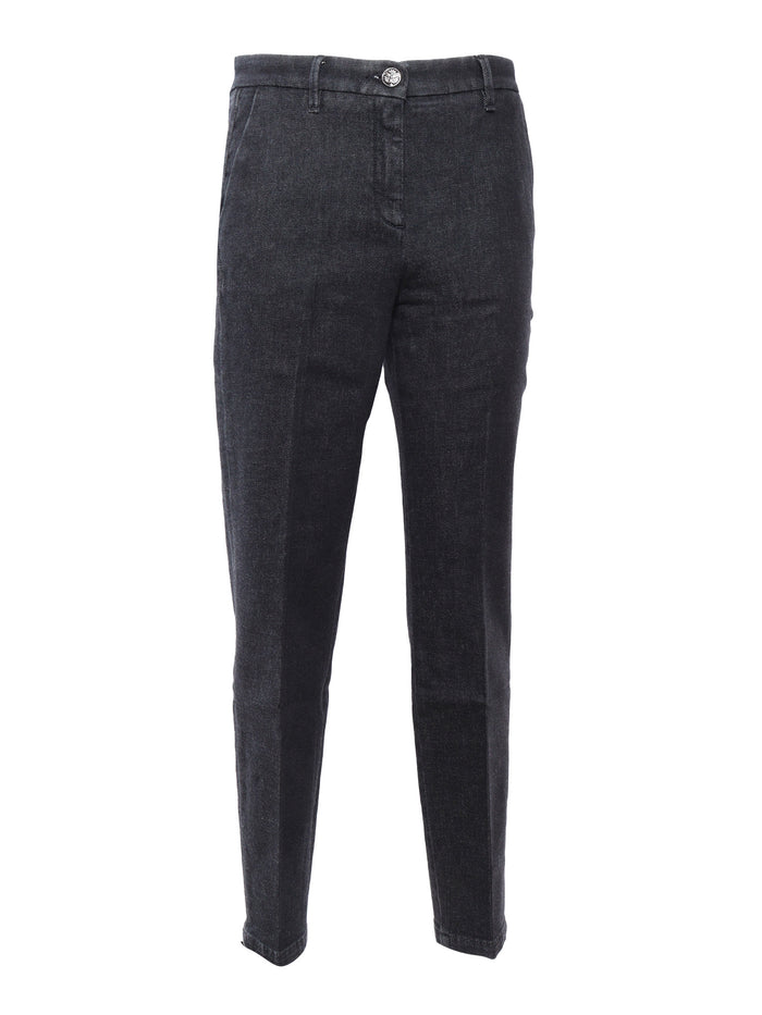 Denim Pants Black Cotton Cashmere Elastane Jean