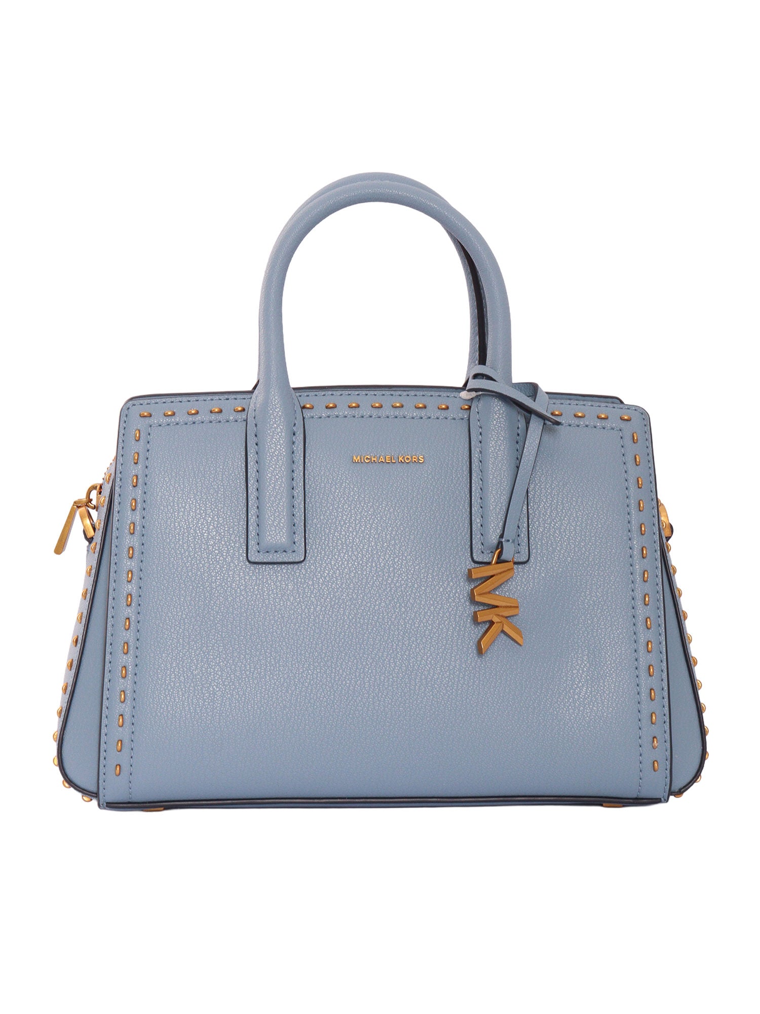 SM SATCHEL Light Blue Cow Leather Handbag