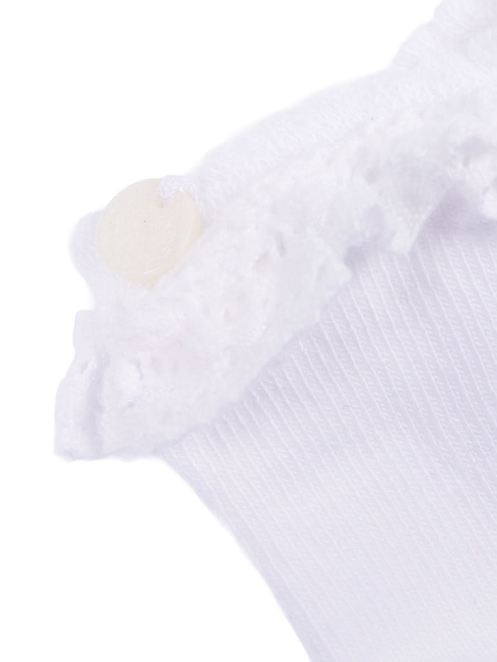 Socks White Cotton Polyamide Elastane