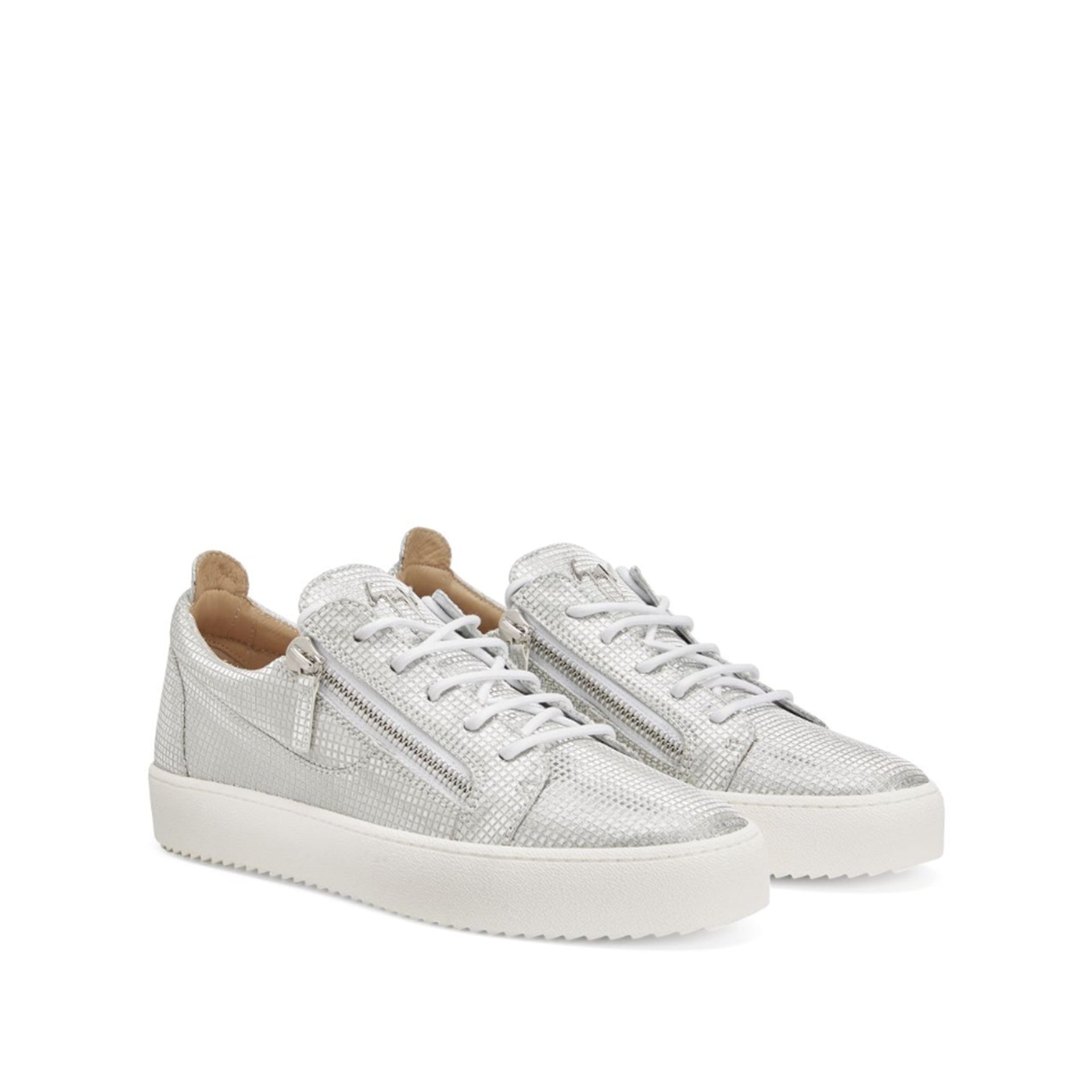 May London Sneakers Silver Fabric